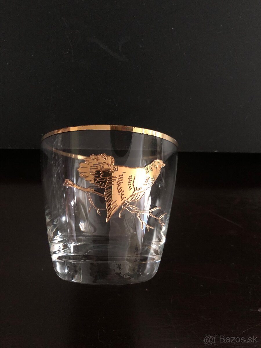 Poľovnícky motív- retro poháriky - 2