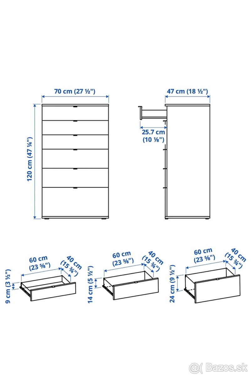 Predám komodu VIHALS z IKEA - 2