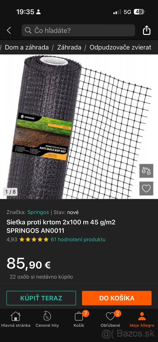 Predám sieť na krtky - nova - 2