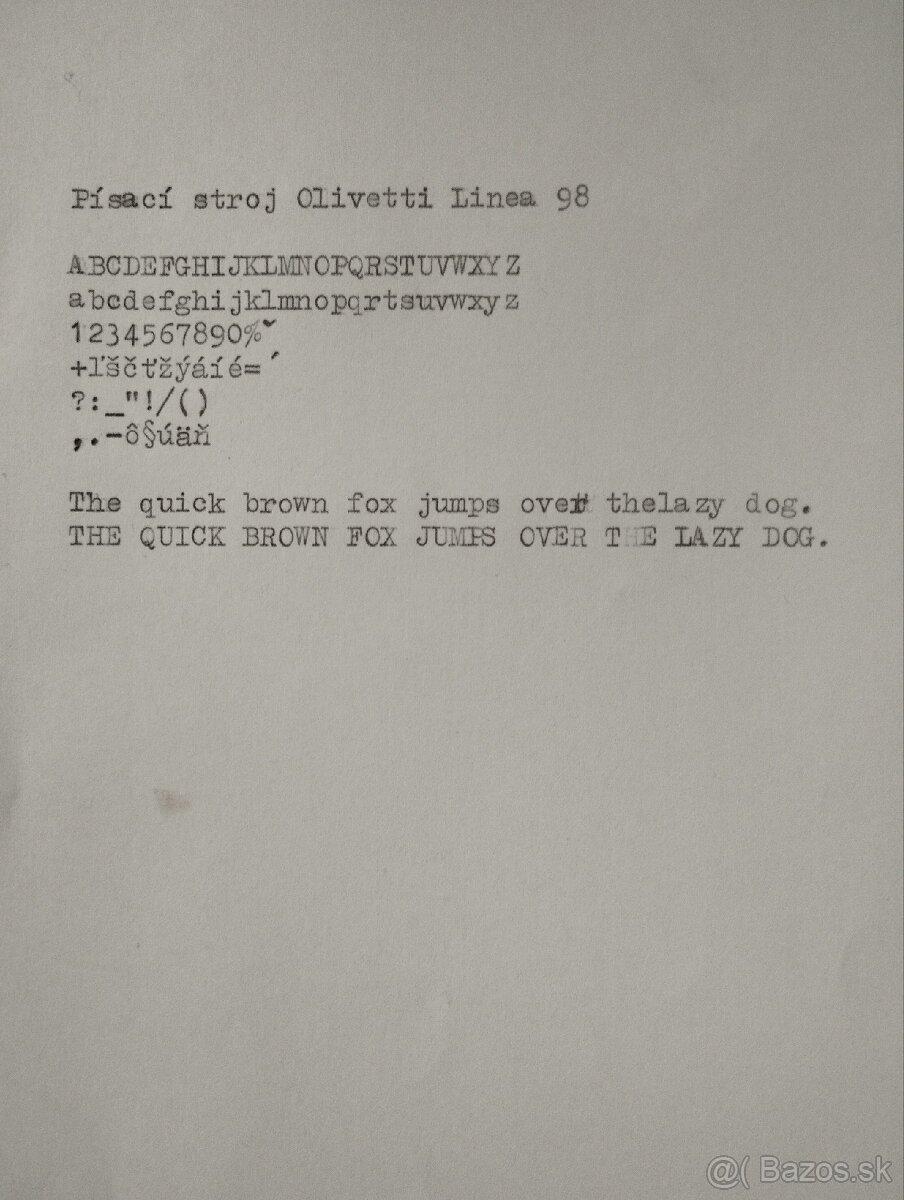 Písací stroj Olivetti Linea 98 - 2