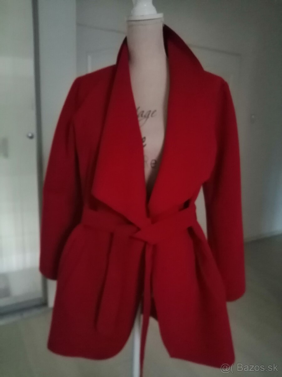 Kabatik damsky prechodny červeny vel. L - 2