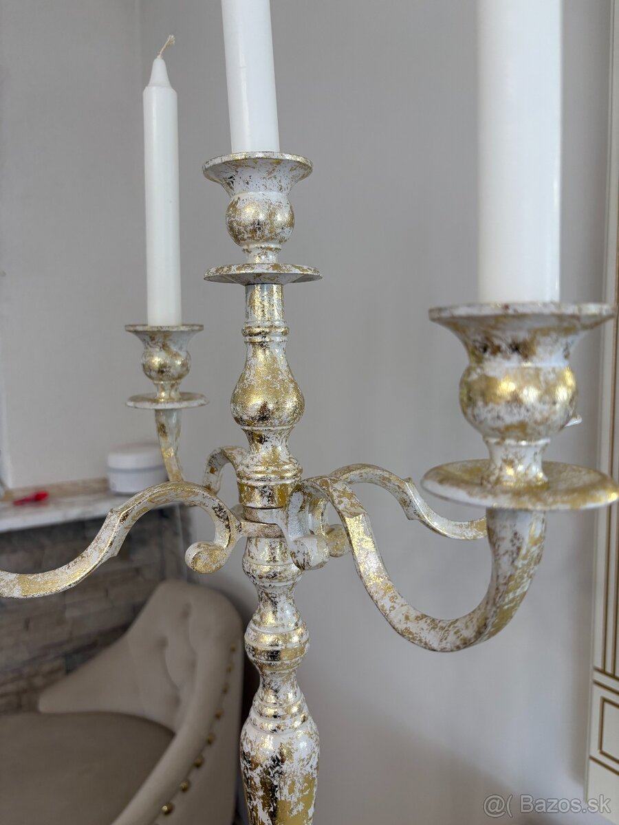 5-ramenný svietnik v štýle Shabby Chic - 2