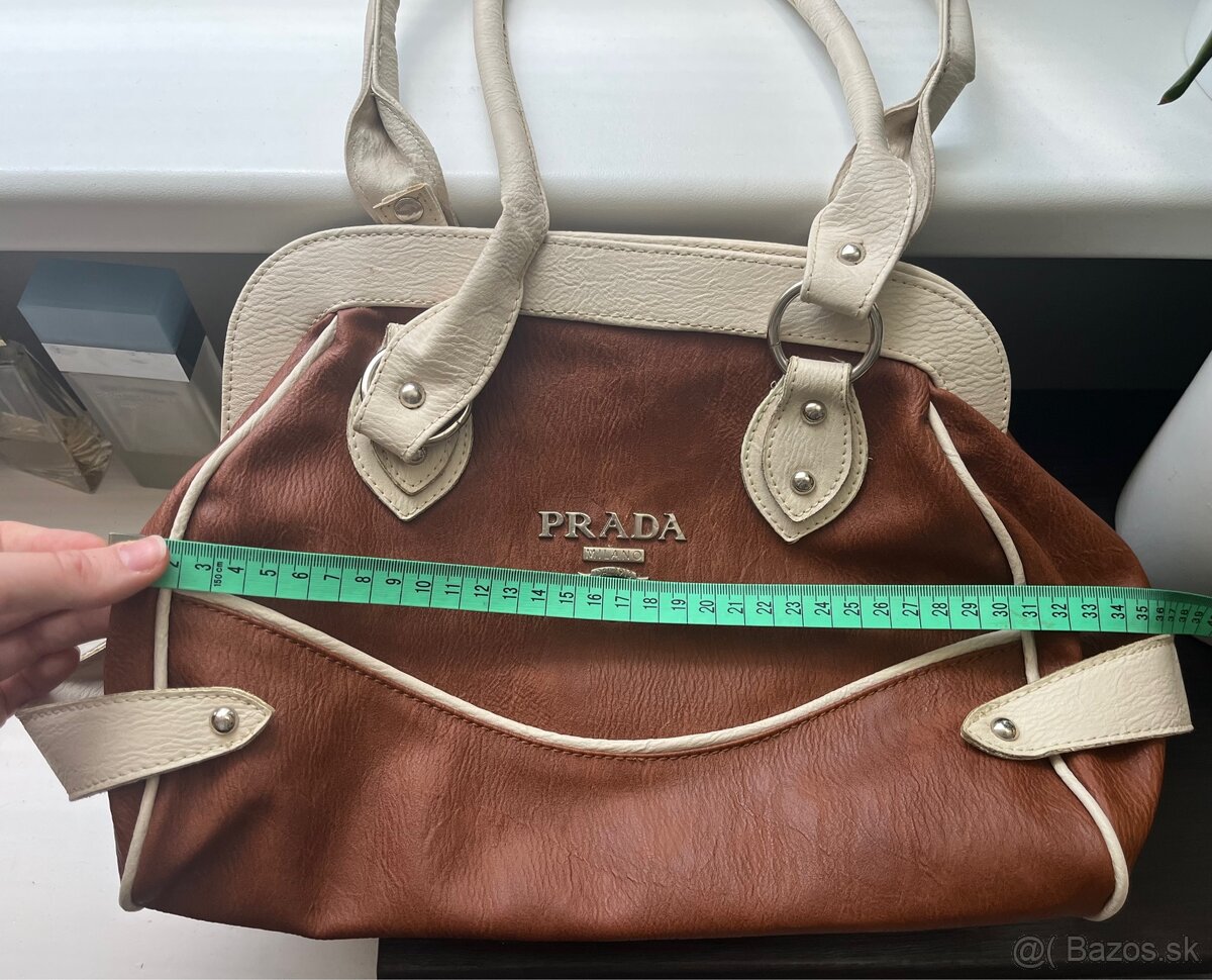 Veľká hnedobiela kabelka - 2