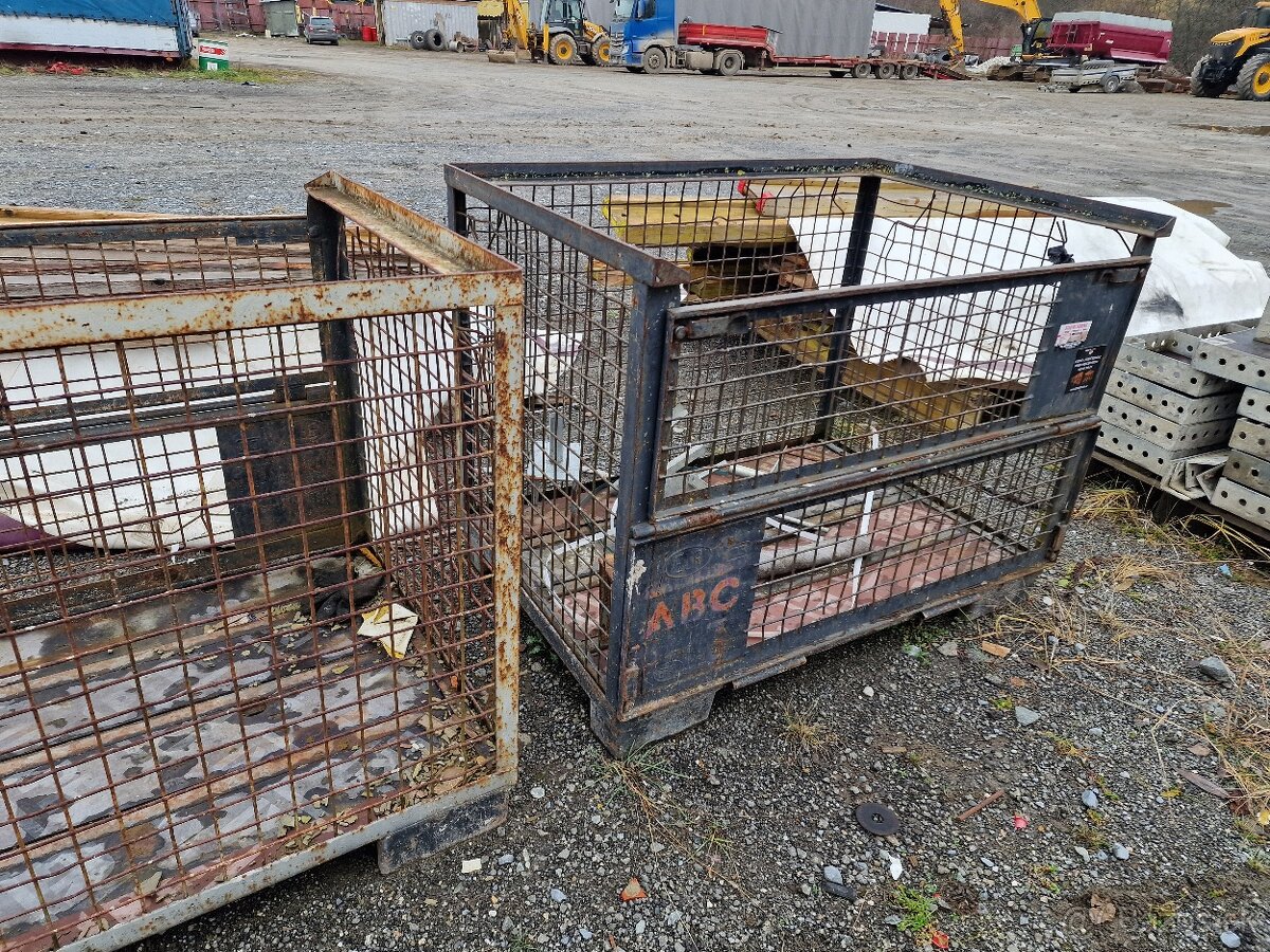 Ocelovy paletový kôš klietka - 2