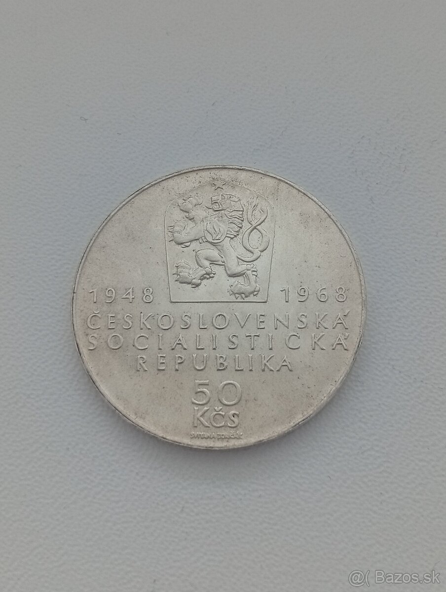 Mince 50 Kčs Vznik ČSR 1968 - 2