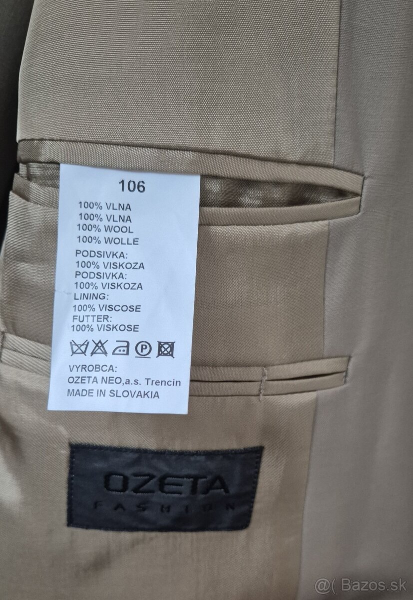 Pánsky oblek Ozeta béžový - 2