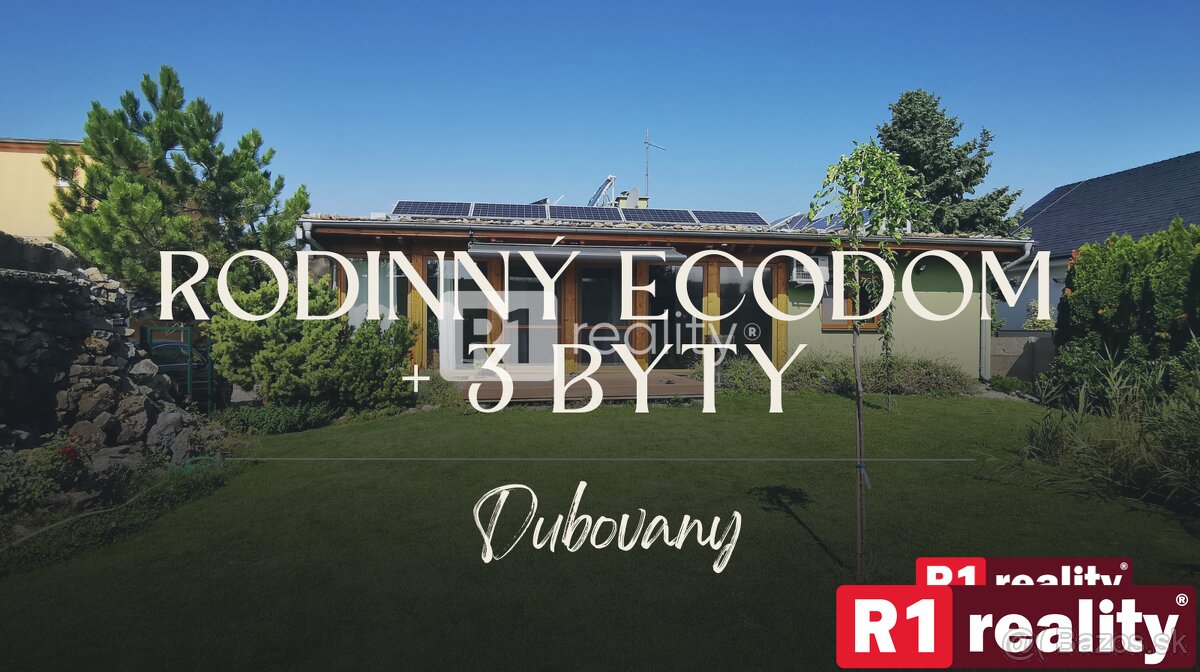 Jedinečná investícia v Dubovanoch - "ECODOM 2077"/ 4 bytov - 2