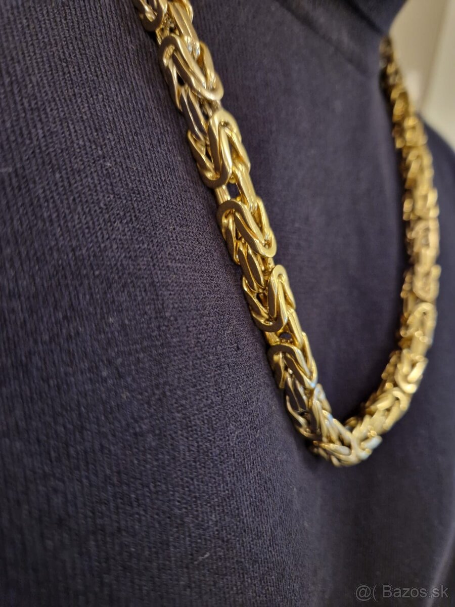Luxusná Zlata retiazka Kráľovsky vzor 305,25g 14karatov. - 2