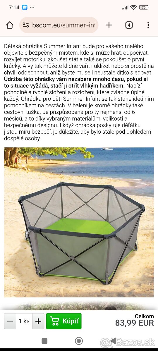 Detská ohrádka pop n play - 2