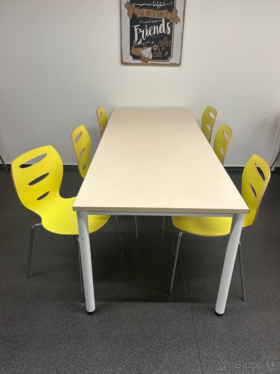 Žltá jedálenská stolička (6ks) - 2