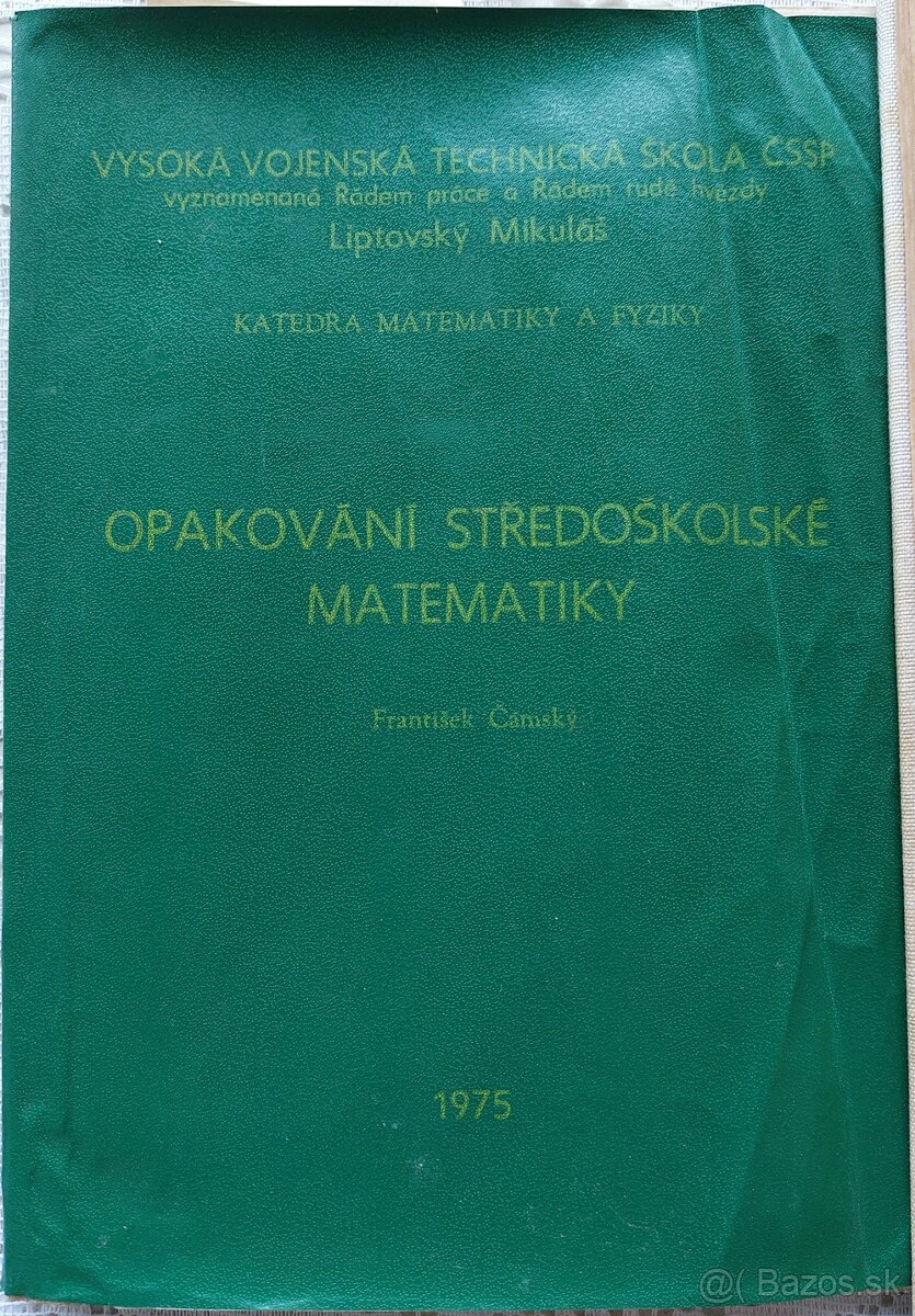 Opakovanie stredoškolskej matematiky (1975) - 2