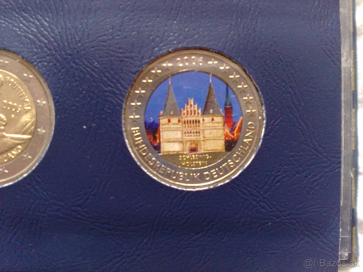 2 euro mince farebné - 2