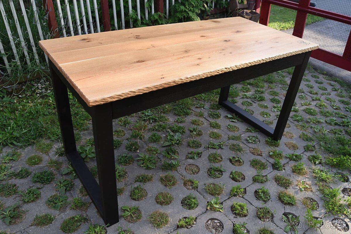 Drevený stôl masív - dub, jaseň - 2