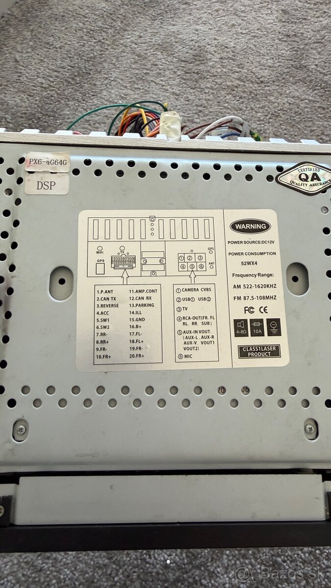 Wondefoo PX6 android autorádio - 2