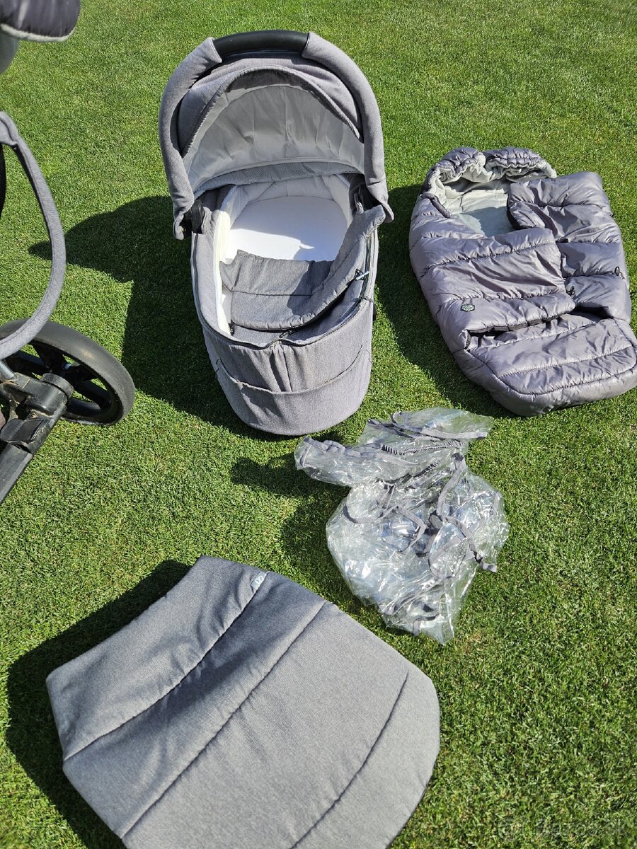 Kočík dvoj kombinácia babydesign Husky zimná výbava - 2