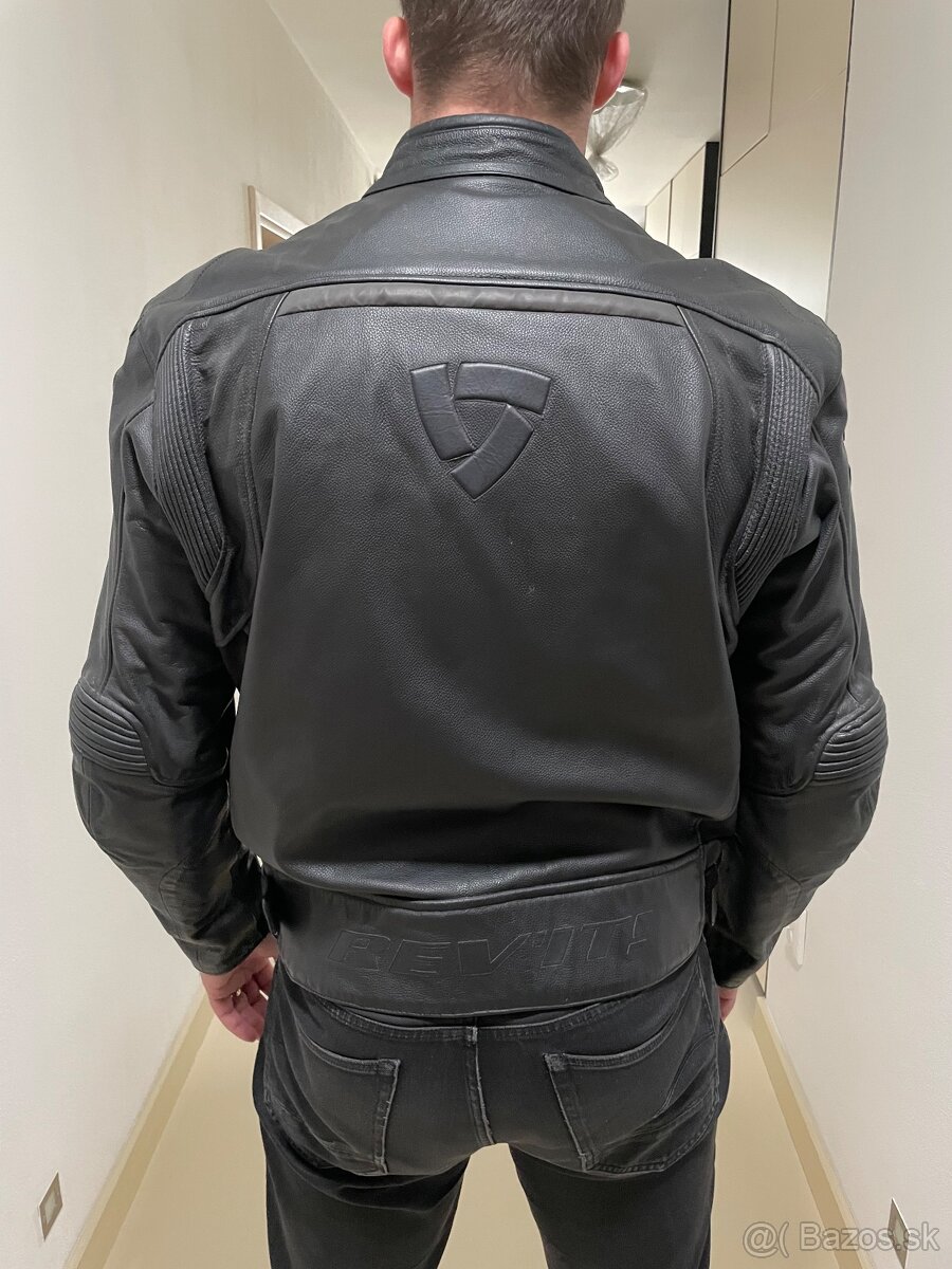 REVIT čierna kožená jazdecká bunda Adrenaline - 2