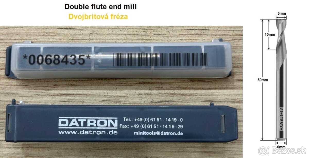 CNC nástroje – frézky DATRON + výstružníky HSS - 2