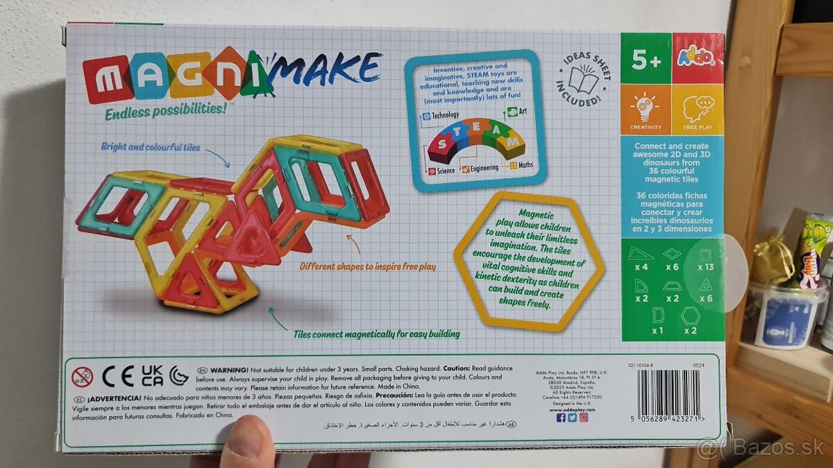 Magnimake magnetická sada dinosaurus 36 ks - 2