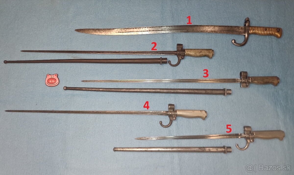 francúzske bajonety bodáky - 2