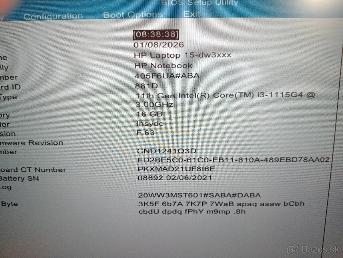 predám na diely/opravu/doskladanie notebook HP 15-dw3033dx - 2