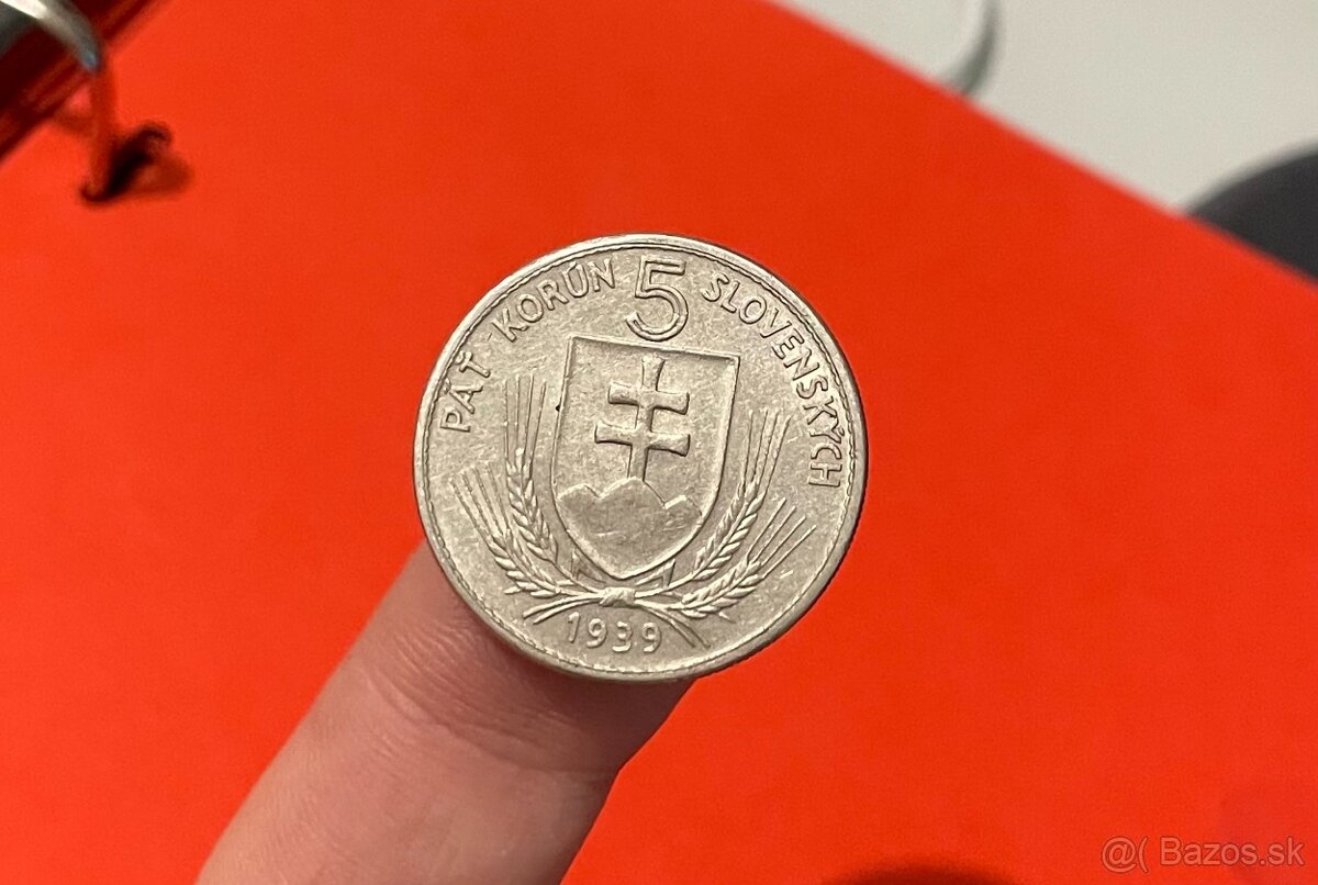 5 korún 1939 Slovenský Štát - 2
