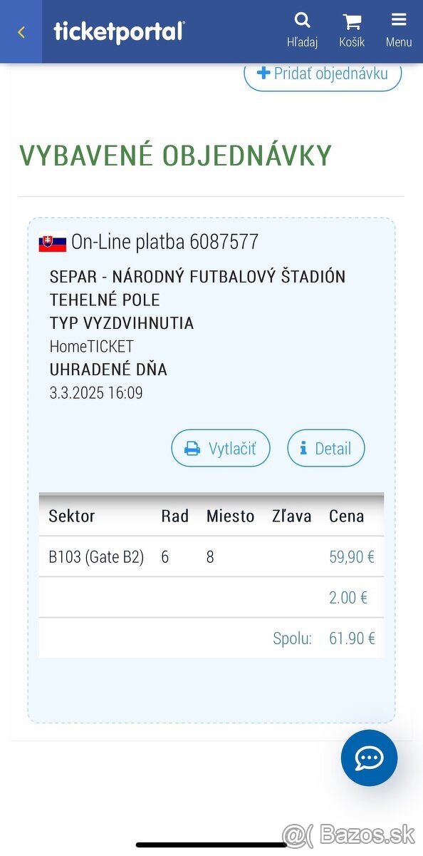 Listky na sedenie separ koncert tehelne pole - 2