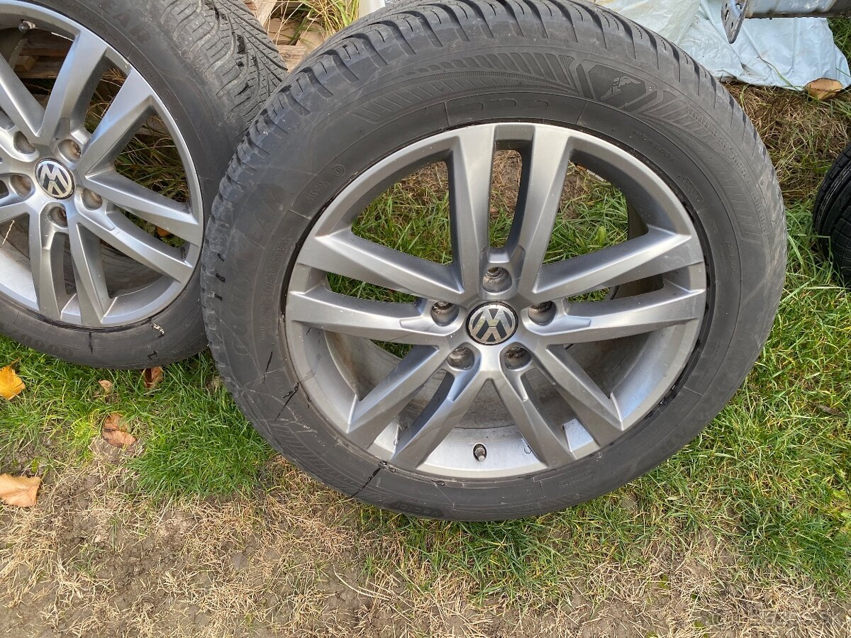 Original sada 5x130, 19”VW Touareg alu disky s Michelin - 2