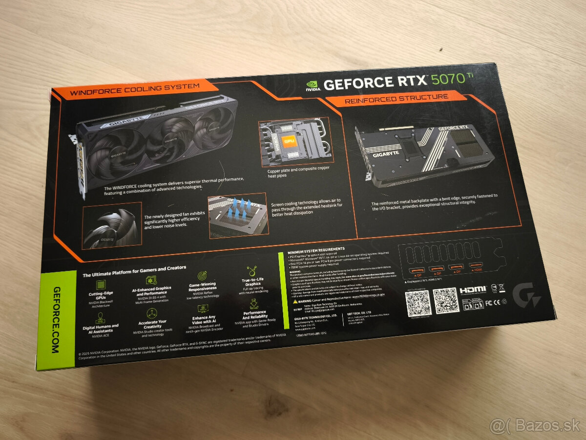 GIGABYTE GeForce RTX 5070 Ti WINDFORCE OC 16G GDDR7 - 2