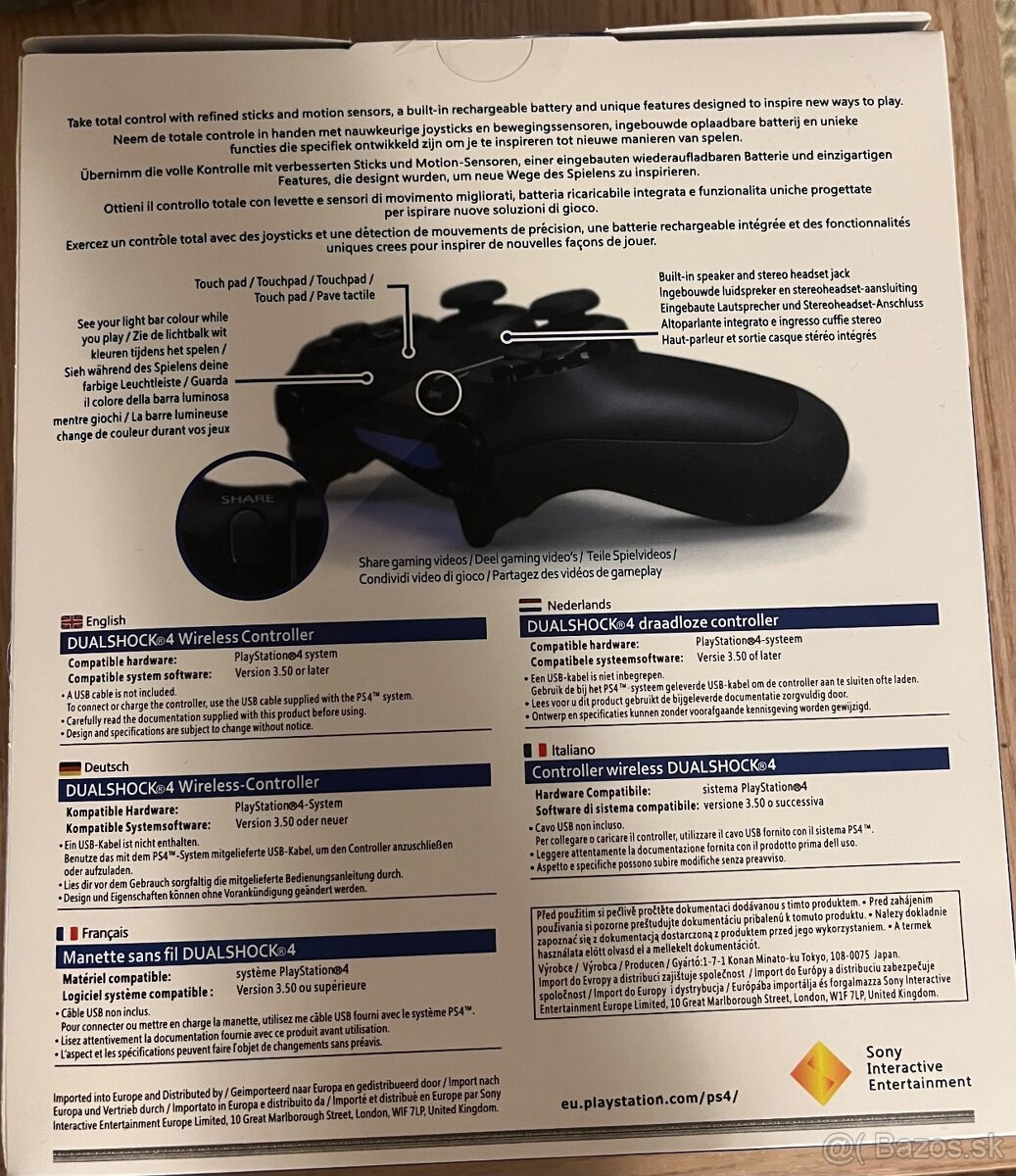 DualShock 4 V2 - Modrý (Nový, nerozbalený, zaplombovaný) - 2
