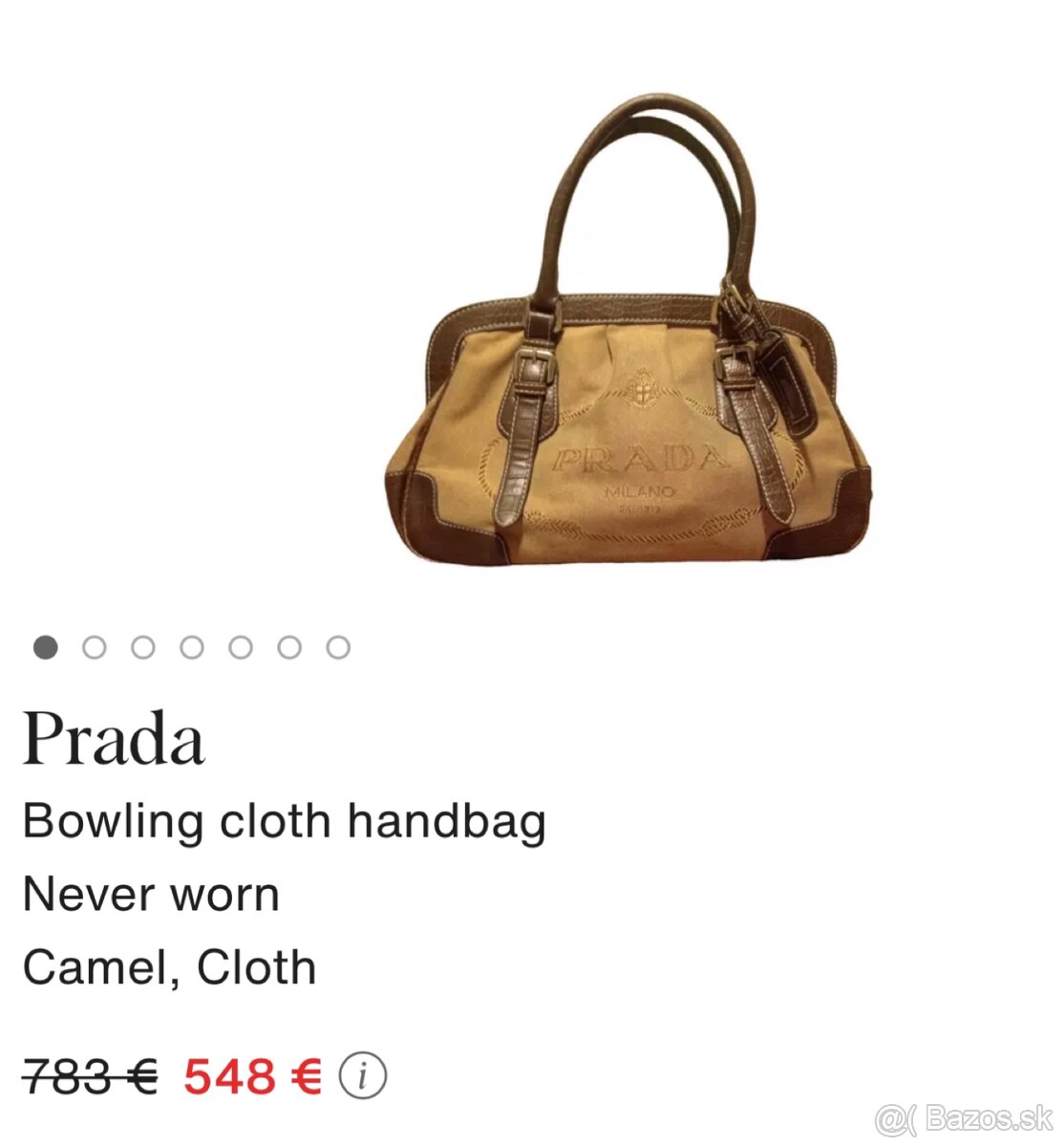 Prada vintage bowling cloth handbag kabelka - 2