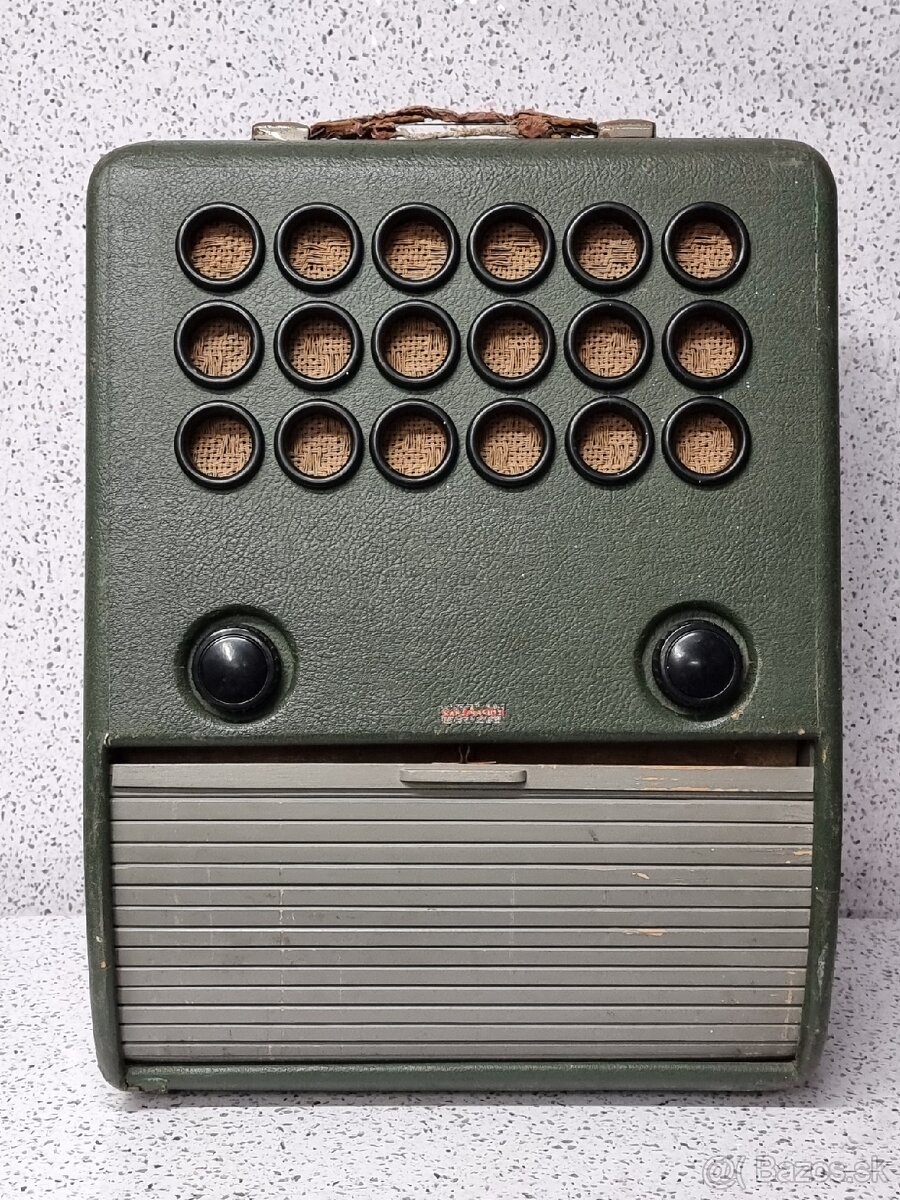 40/50te roky 》PRENOSNÉ STAROŽITNÉ RADIO - 2