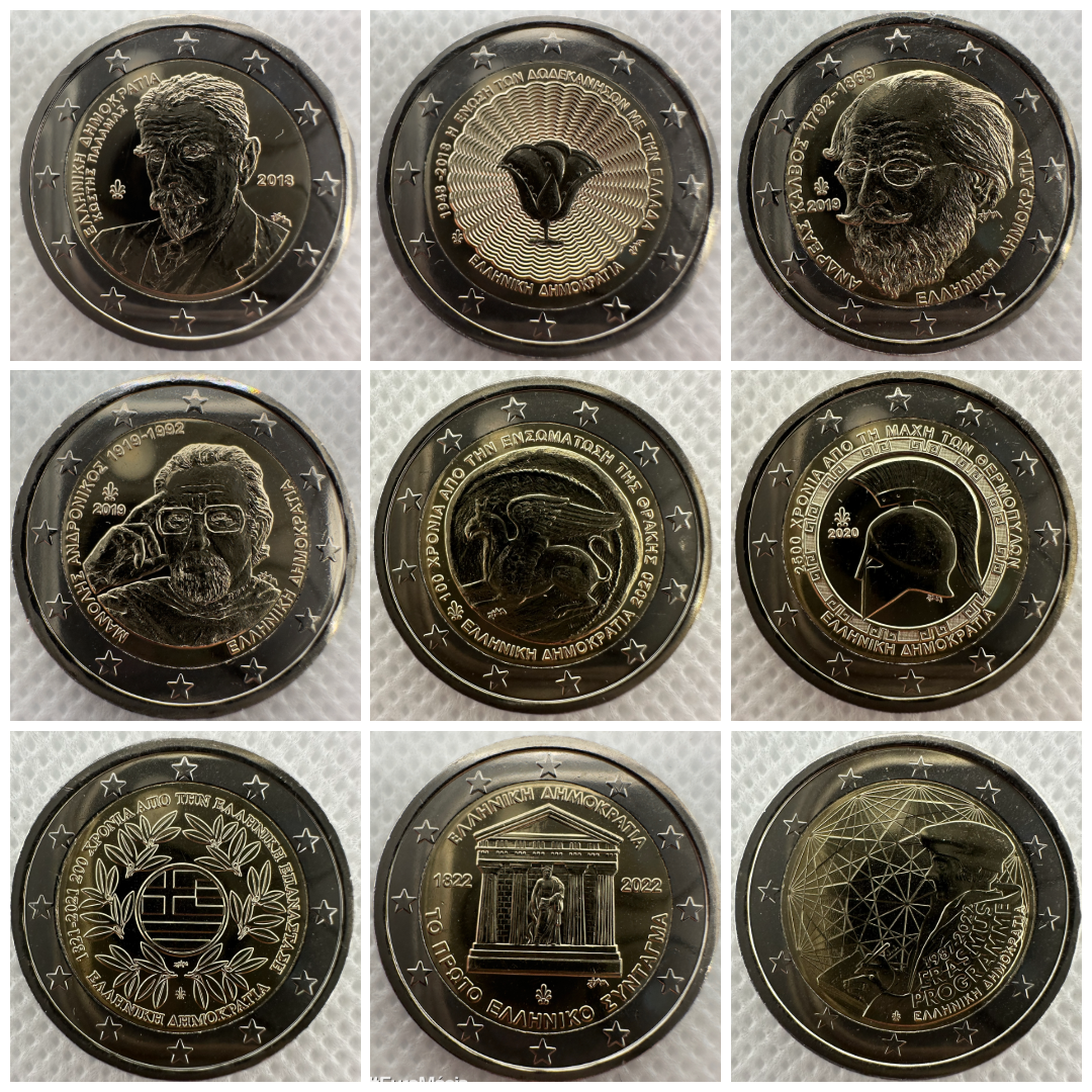 2 euro mince GRÉCKO - 2