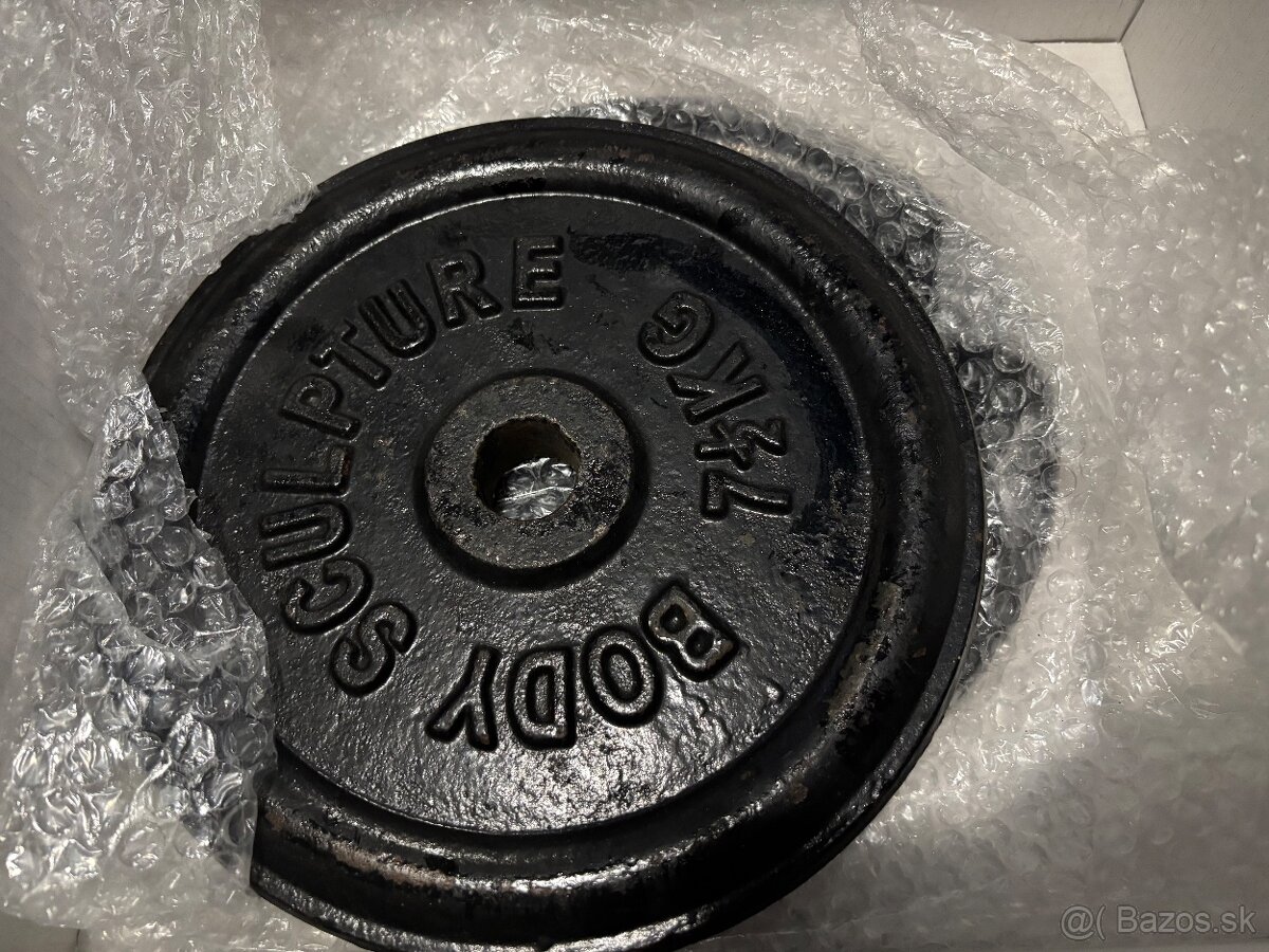 Kotúče 2x7,5kg + 2ks jednoručka tyče - 2