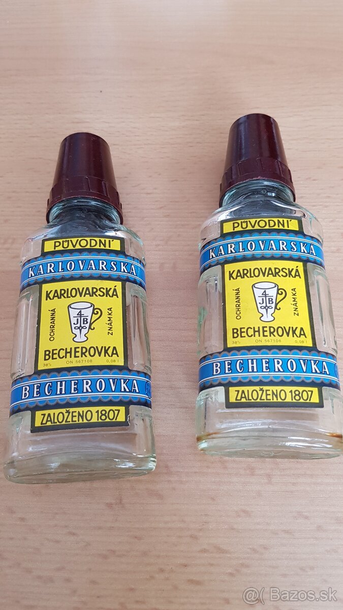 Becherovka - ploskačky a reklamné poháre - 2
