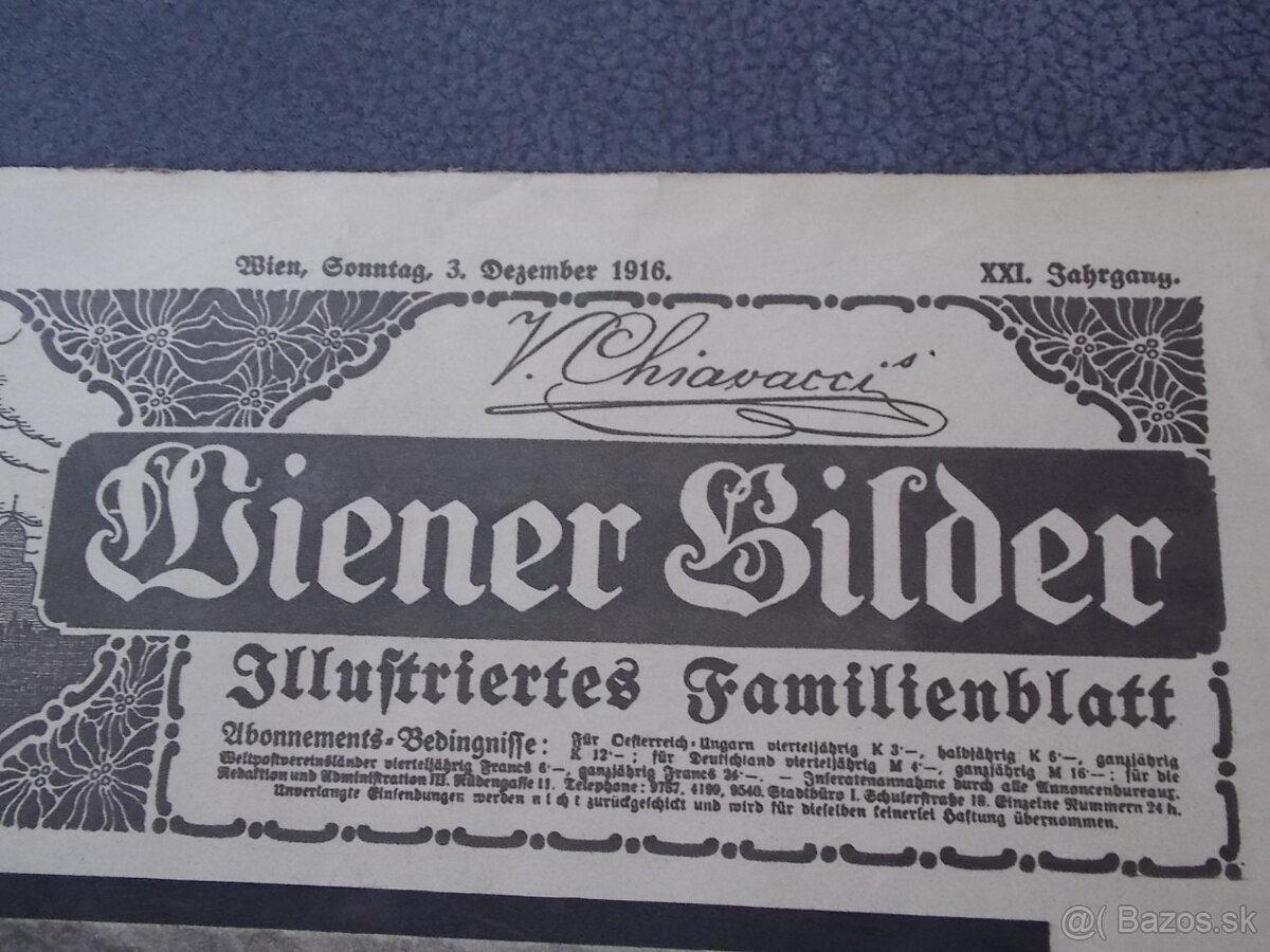 original noviny 3. december 1916 - - 2