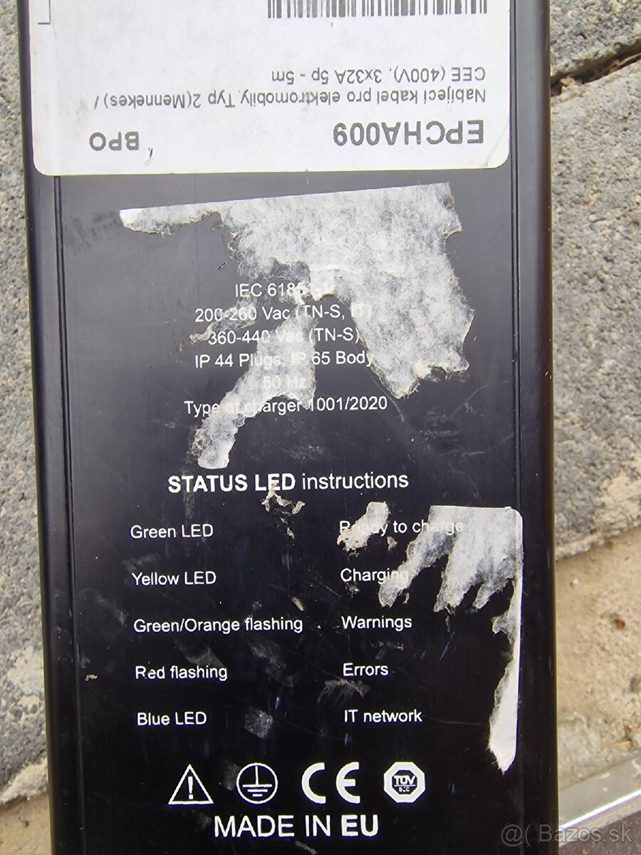 Nabijaci kabel pre elektromobil mennekes typ 2 22kw - 2