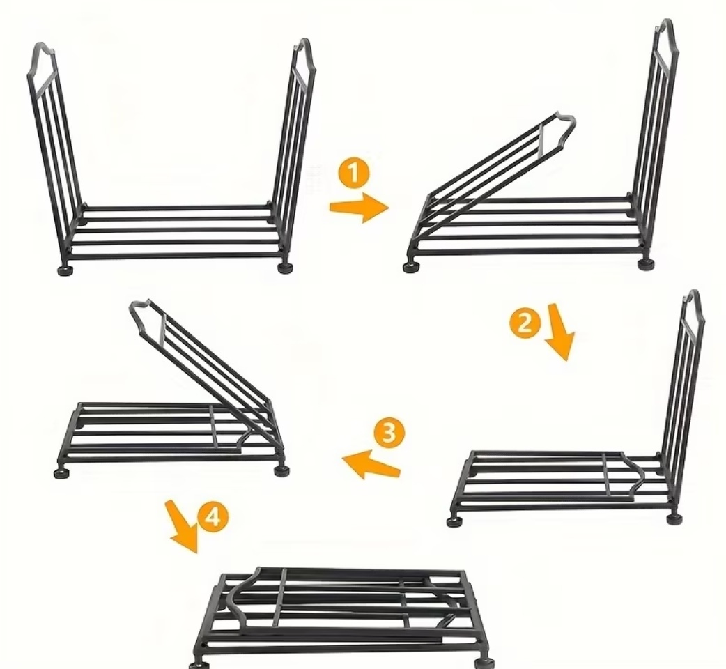 Stojan na drevo skladací kovový - 2