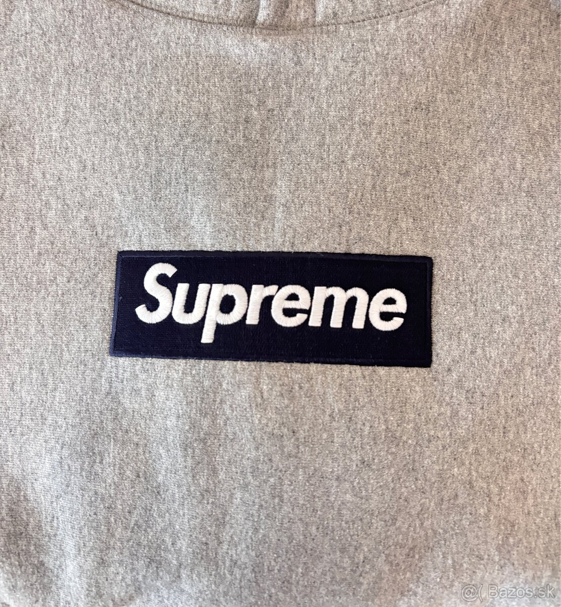 Supreme Grey Box Logo Hoodie - 2