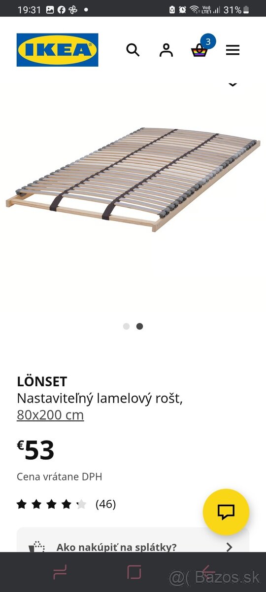 Hemnes postel160x200 + 2 rosty 80×200 - 2
