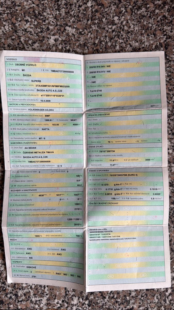 Škoda superb 2 po havarii - 2