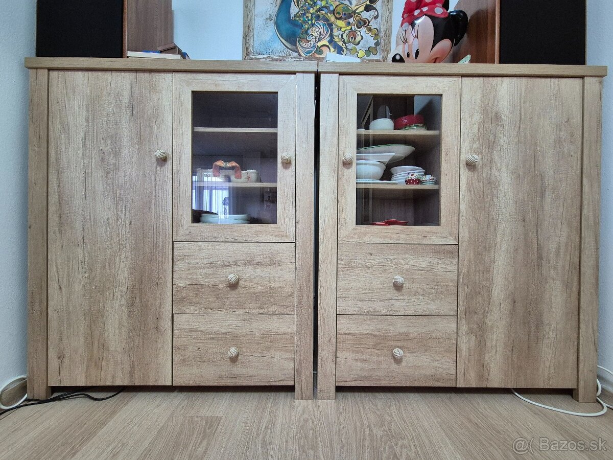 2x obývačková skrinka - pravá / ľavá - 2