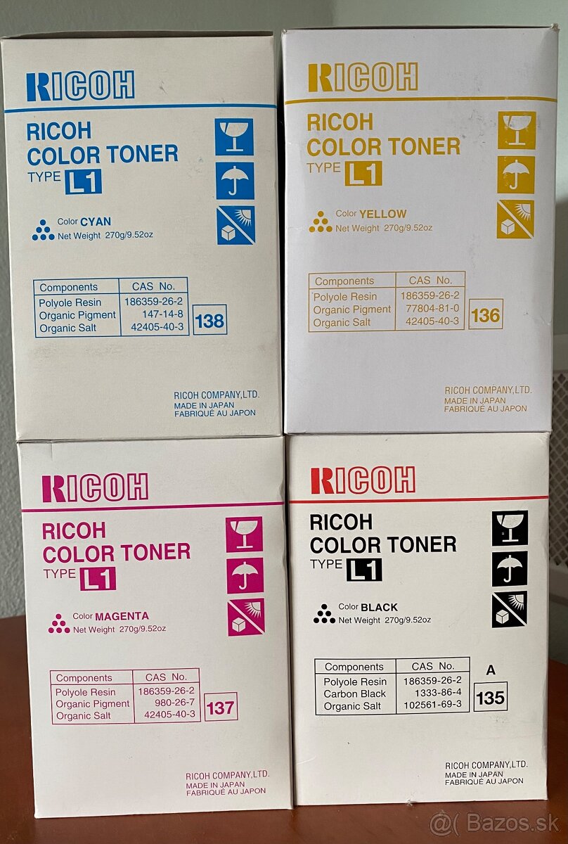 Toner RICOH L1 Cyan/Magenta/Yellow/Black - 2