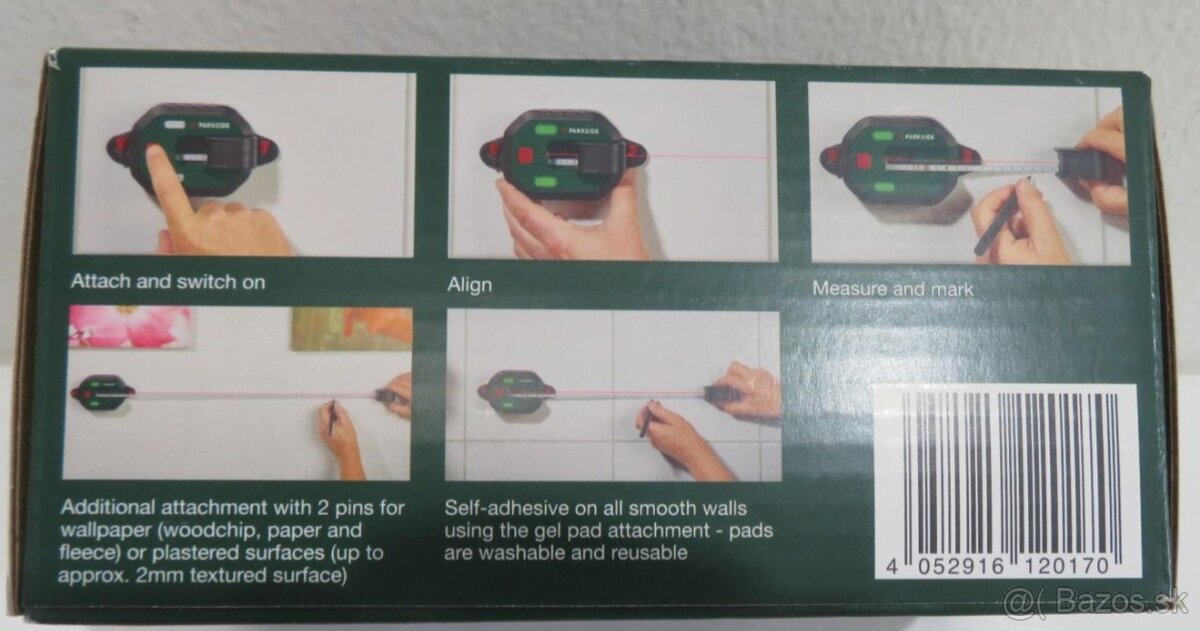 Laserová vodováha s meracím pásmom - 2