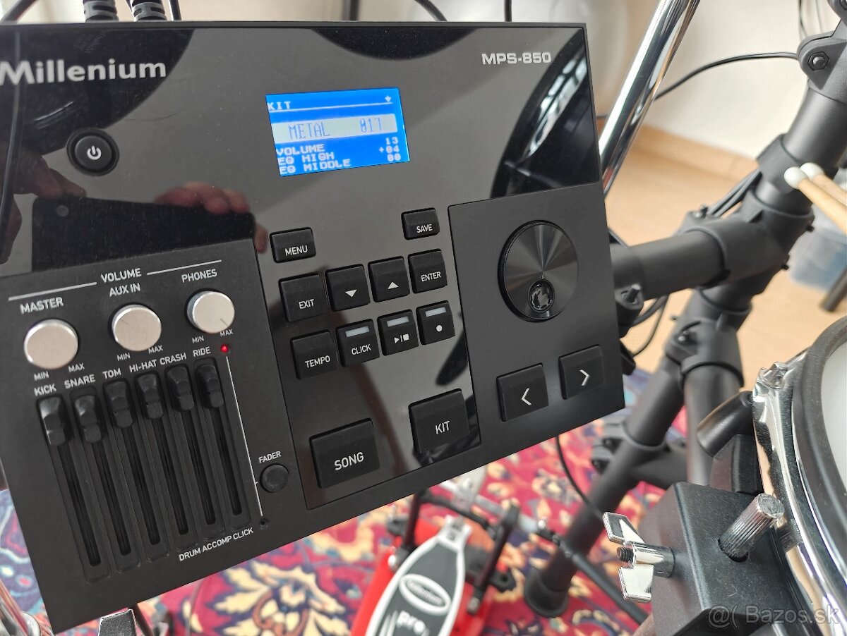Elektronické bicie Millenium MPS-850 + príslušenstvo - 2