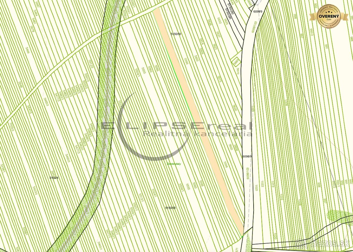 NA PREDAJ poľnohosp. pôda 3.410 m2 v podiele 1/1 v Lozorne - 2