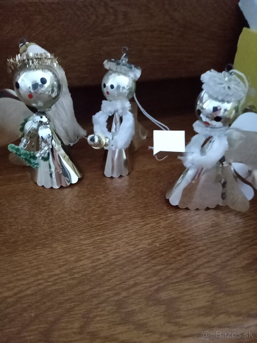 Staré Gule,3xAnjelik+iné, stromček 60cm - 2