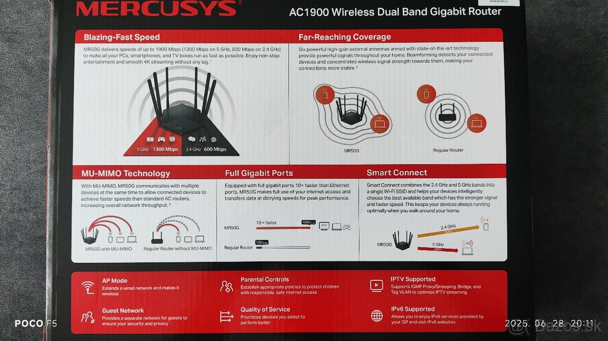 Wifi router mercusys MR 50g - 2