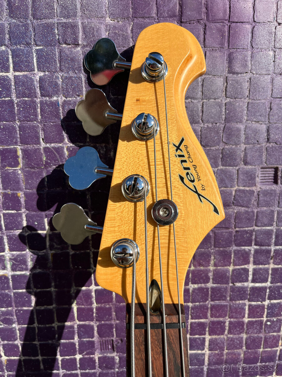 Predám Fenix fretless 4 string natural - Bartolini - 2