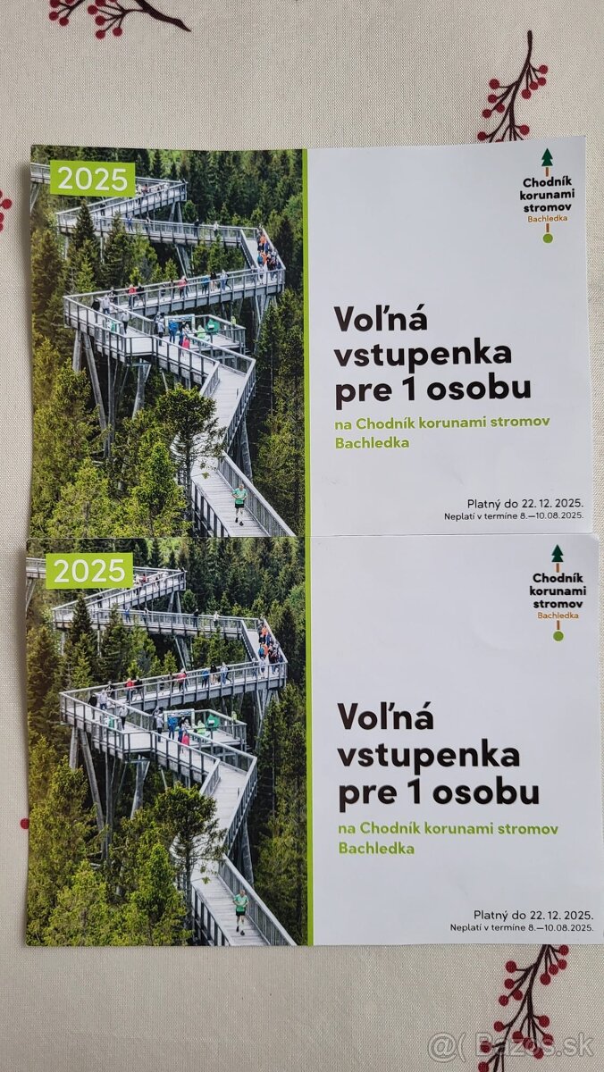 Predám vstupenky na chodník v korunách stromov - 2