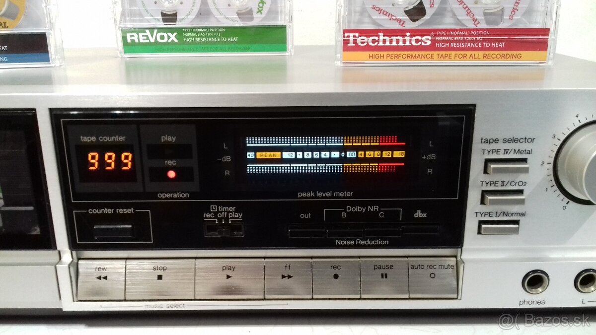 DBX dolby system TAPE deck TECHNICS RS-B405 vyr. Japan, AK22 - 2